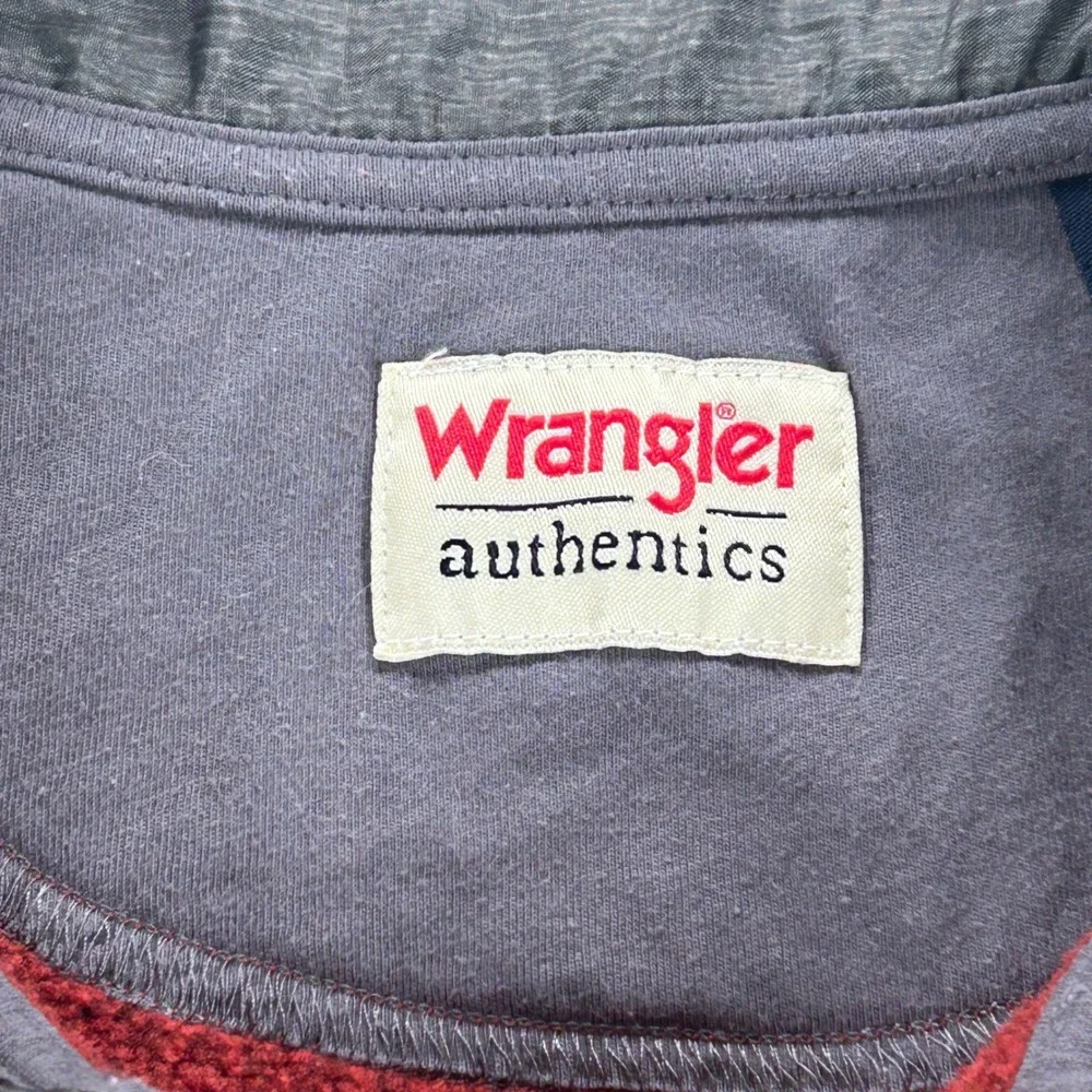 Wrangler Authentics Quarter Zip Pullover‎ Mens 2XL Zinfandel Heather Rugged
